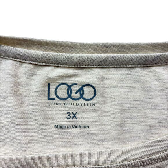 LOGO by Lori Goldstein Knit Tunic Top Mixed Media Hem Women's Plus 3X NWOT - Picture 16 of 16